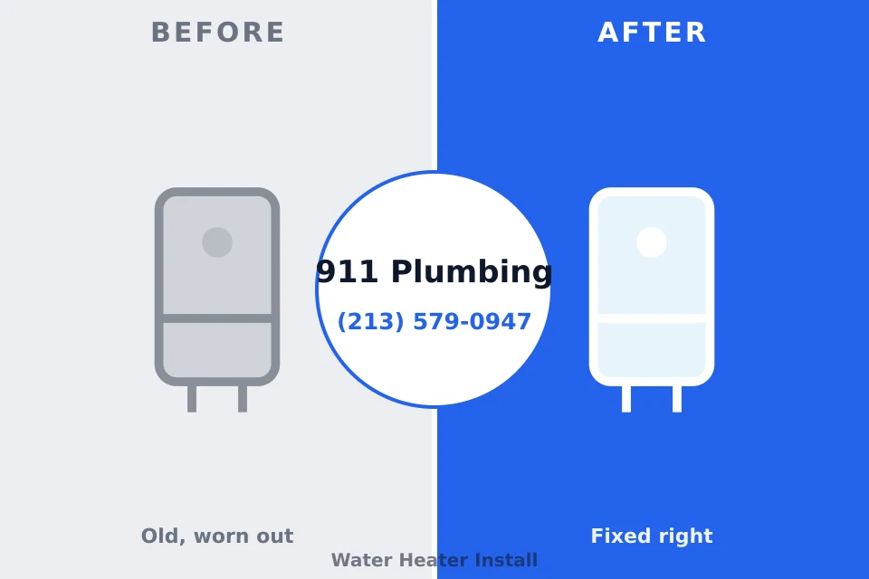 Before and after: plumbing company University Park, TX